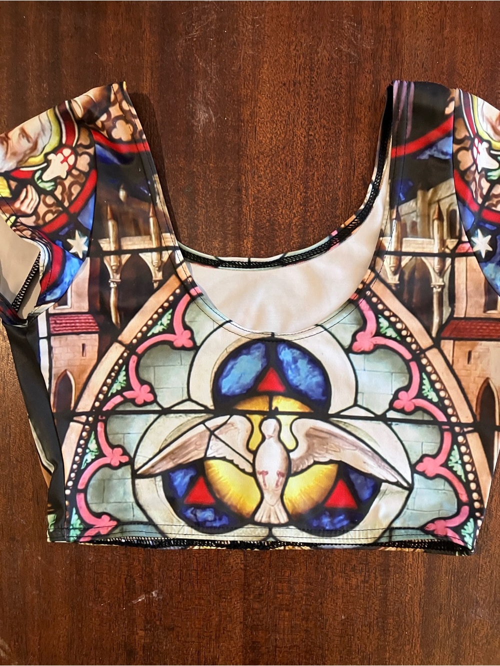 Blackmilk Stained Glass Dove of Peace Crop Top